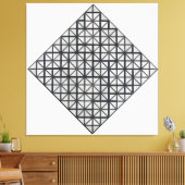 MONDRIAAN - COMPOSITIE MET RASTER 3: LOZENGE - 191 CANVAS AFDRUK (Insitu (Woonkamer))