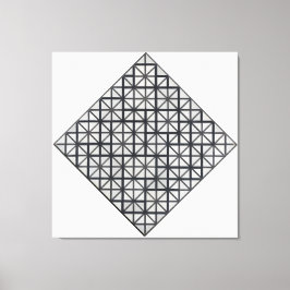 MONDRIAAN - COMPOSITIE MET RASTER 3: LOZENGE - 191 CANVAS AFDRUK