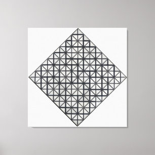 MONDRIAAN - COMPOSITIE MET RASTER 3: LOZENGE - 191 CANVAS AFDRUK