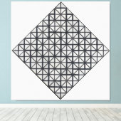 MONDRIAAN - COMPOSITIE MET RASTER 3: LOZENGE - 191 CANVAS AFDRUK (Insitu (Houten vloer))