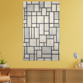 MONDRIAAN - COMPOSITIE MET ROOSTER 2 - 1915-1942 - CANVAS AFDRUK (Insitu (Woonkamer))