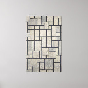 MONDRIAAN - COMPOSITIE MET ROOSTER 2 - 1915-1942 - CANVAS AFDRUK