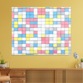 MONDRIAAN - COMPOSITIE MET ROOSTER 9 (1919) - CANVAS AFDRUK (Insitu (Woonkamer))