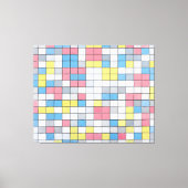 MONDRIAAN - COMPOSITIE MET ROOSTER 9 (1919) - CANVAS AFDRUK (Voorkant)