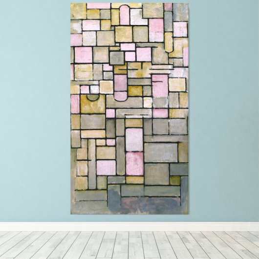 MONDRIAAN - COMPOSITIE Nr. III COMPOSITIEF 8 - 191 Canvas Afdruk (Insitu (Houten vloer))