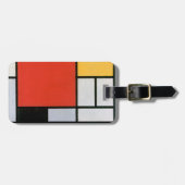 Mondriaan Compositie Rood Geel Blauw Zwart Bagagelabel (Voorkant horizontaal)