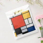 Mondriaan Compositie Rood Geel Blauw Zwart Bedankzakje (Gezegeld)