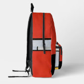 Mondriaan Compositie Rood Geel Blauw Zwart Bedrukte Rugzak (Links)