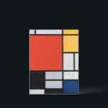 Mondriaan Compositie Rood Geel Blauw Zwart Briefkaart<br><div class="desc">Piet Mondriaans compositie met rood,  geel,  blauw en zwart (1921) beroemd schilderij.</div>