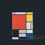 Mondriaan Compositie Rood Geel Blauw Zwart Briefkaart<br><div class="desc">Piet Mondriaans compositie met rood,  geel,  blauw en zwart (1921) beroemd schilderij.</div>