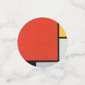 Mondriaan Compositie Rood Geel Blauw Zwart Confetti (Kleine voorkant)