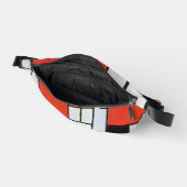 Mondriaan Compositie Rood Geel Blauw Zwart Heuptasje (Open)