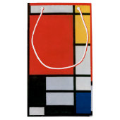 Mondriaan Compositie Rood Geel Blauw Zwart Klein Cadeauzakje (Achterkant)