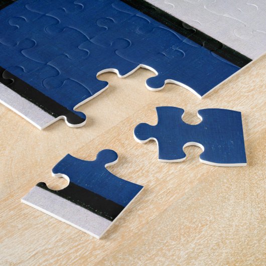 Mondriaan Compositie Rood Geel Blauw Zwart Legpuzzel (Zijkant)