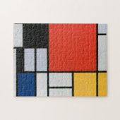 Mondriaan Compositie Rood Geel Blauw Zwart Legpuzzel (Horizontaal)