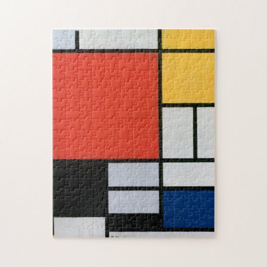 Mondriaan Compositie Rood Geel Blauw Zwart Legpuzzel (Verticaal)
