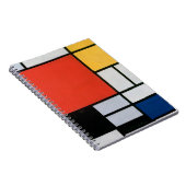 Mondriaan Compositie Rood Geel Blauw Zwart Notitieboek (Rechterzijde)