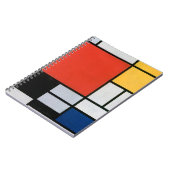 Mondriaan Compositie Rood Geel Blauw Zwart Notitieboek (Linkerzijde)