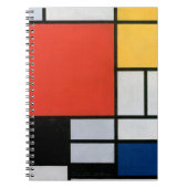 Mondriaan Compositie Rood Geel Blauw Zwart Notitieboek (Voorkant)