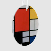 Mondriaan Compositie Rood Geel Blauw Zwart Ornament (voorkant)