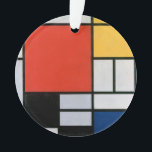 Mondriaan Compositie Rood Geel Blauw Zwart Ornament<br><div class="desc">Piet Mondriaans compositie met rood,  geel,  blauw en zwart (1921) beroemd schilderij.</div>