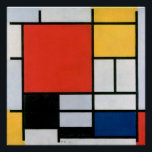 Mondriaan Compositie Rood Geel Blauw Zwart Perfect Poster<br><div class="desc">Piet Mondriaans compositie met rood, geel, blauw en zwart (1921) beroemd schilderij.</div>