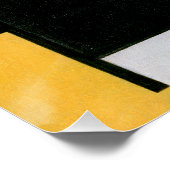 Mondriaan Compositie Rood Geel Blauw Zwart Perfect Poster (Hoek)