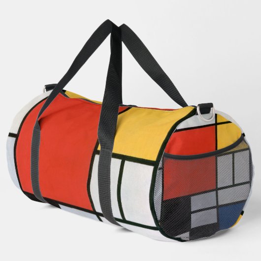 Mondriaan Compositie Rood Geel Blauw Zwart Plunjezak (Rechterhoek)