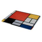 Mondriaan Compositie Rood Geel Blauw Zwart Snijplank (Hoek)