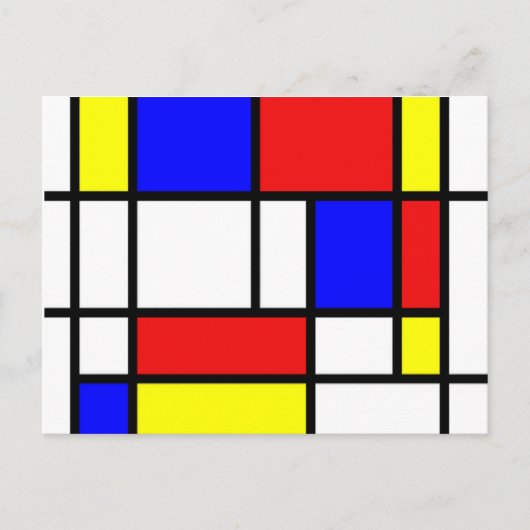 Mondriaan, Composition Parody Post Card Briefkaart (Voorkant)