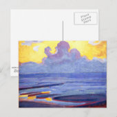 Mondriaan - Door het Zee, populair kunstwerk Briefkaart (Voorkant / Achterkant)