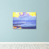 Mondriaan - Door het Zee, populair kunstwerk Canvas Afdruk (Insitu (Houten vloer))