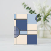 Mondriaan en Pastell Briefkaart (Staand voorkant)