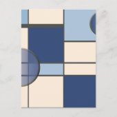 Mondriaan en Pastell Briefkaart (Voorkant)