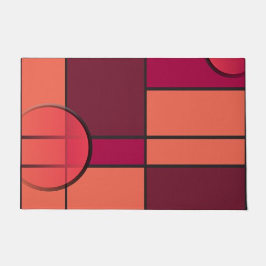 Mondriaan en rood deurmat (Voorkant)