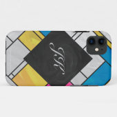 Mondriaan Geel Roze Blauw Afdrukken Case-Mate iPhone Case (Achterkant (horizontaal))