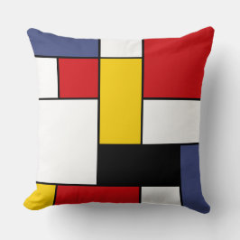 Mondriaan geïnspireerd design kussen