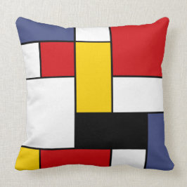 Mondriaan geïnspireerd design kussen