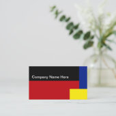Mondriaan geïnspireerd minimalistisch ontwerp visitekaartje (Staand voorkant)