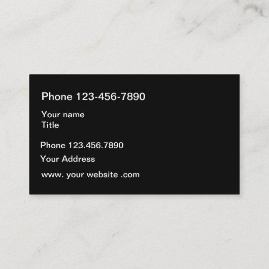 Mondriaan geïnspireerd minimalistisch ontwerp visitekaartje (Achterkant)