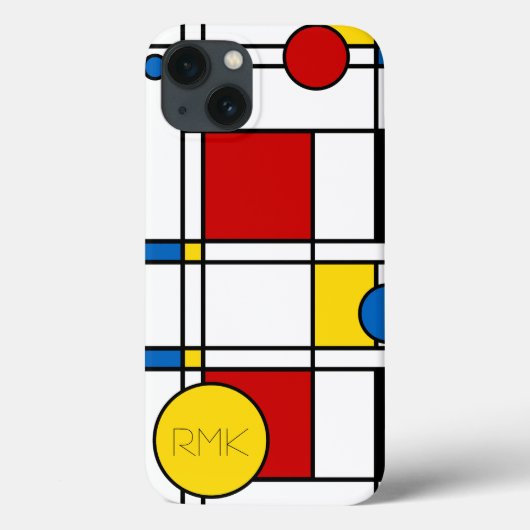 Mondriaan geïnspireerd neo-plasticisme Abstract Case-Mate iPhone Case (Achterkant)