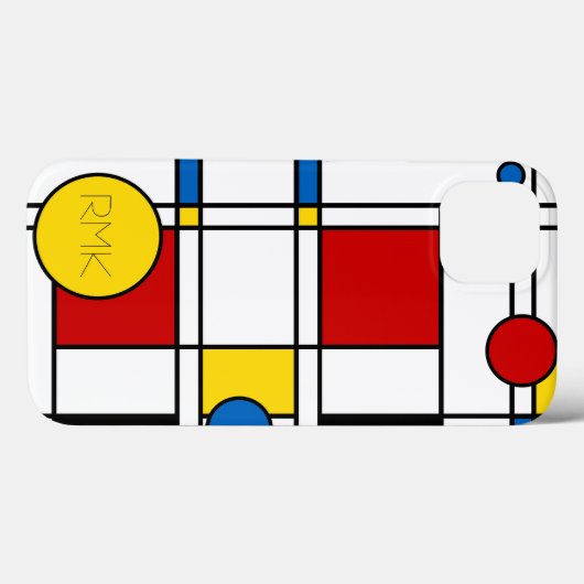 Mondriaan geïnspireerd neo-plasticisme Abstract Case-Mate iPhone Case (Achterkant (horizontaal))