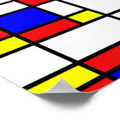 Mondriaan geïnspireerd poster (Hoek)