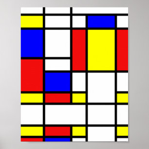 Mondriaan geïnspireerd poster