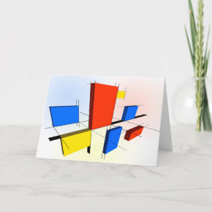 Mondriaan geïnspireerde 3D Kaart