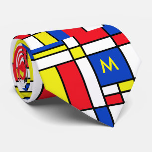 Mondriaan geïnspireerde geometrische vormgeving A Stropdas