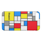 Mondriaan geïnspireerde geometrische vormgeving Ab Case-Mate iPhone Case (Achterkant (Horizontaal))