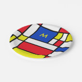 Mondriaan geïnspireerde geometrische vormgeving Ab Papieren Bordje (Gekanteld)