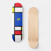 Mondriaan geïnspireerde geometrische vormgeving Ab Persoonlijk Skateboard (Voorkant)