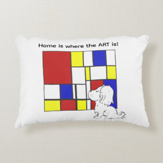 Mondriaan Geïnspireerde Kamille Accent Kussen